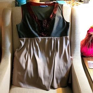 Dressy sleeveless gathered top